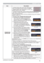 Page 6363
SECURITY menu
Item Description
TRANSITION 
DETECTOR
~Transition Detector alarm shown below might appear on
screen, if the projector has been moved or re-installed.
~ Transition Detector alarm might appear on screen, if the
MIRROR setting has been changed.
• To display the signal again, set this function to the OFF.
• After about 5 minutes of displaying the TRANSITION DETECTOR ON 
alarm, the lamp will turn off.
• Keystone adjustment feature has been prohibited as long as the Transition 
Detector...