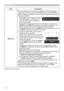 Page 4242
SCREEN menu
Item Description
MyScreenThis item allows you to capture an image for use as a MyScreen 
image which can be used as the BLANK screen and the START UP 
screen. Display the image you want to capture before executing the 
following procedure.
1.  Selecting this item displays a dialog 
titled “MyScreen”. It will ask you if 
you start capturing an image from 
the current screen.
Please wait for the target image to be displayed, and press the 
ENTER (or the INPUT) button when the image is...