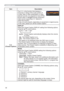 Page 4646
SCREEN menu
Item Description
C.C.
(Closed Caption)The C.C. is the function that displays a 
transcript or dialog of the audio portion of 
a video, ﬁles or other presentation or other 
relevant sounds. It is required to have NTSC 
format video or 480i@60 format component 
video source supporting C.C. feature to 
utilize this function.
It may not work properly, depending on equipment or signal source. 
In this case, please turn off the Closed Caption.
DISPLAY
Select the Closed Caption DISPLAY setting...