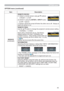 Page 4949
Item Description
SERVICE
(continued)REMOTE RECEIV.
(1) Select a remote sensor using ▲/▼ buttons.
1:FRONT 
 2:TOP
(2) Switch it using the ENTER or INPUT button.
 (off) 
  (on)
• A sensor cannot be turned off when the other one is off.  Always at 
least one sensor is on.
REMOTE FREQ.
Use the ▲/▼ button to change the projector's remote sensor setting.
1:NORMAL 
 2:HIGH
Items with a checkmark are on. The factory 
default setting is for both 1:NORMAL and 
2:HIGH to be on.  If the remote control does...