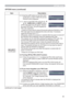 Page 5353
OPTION menu
OPTION menu (continued)
Item Description
SECURITY
(continued)
3.1-2  Use the ▲/▼ buttons on the PIN LOCK 
on/off menu to select TURN ON and the 
PIN BOX will be displayed. 
3.1-3    Input a 4 part PIN Code using the ▲, ▼, 
◄, ►, COMPUTER and INPUT buttons.
A PIN Code again box will appear. Reenter 
the same PIN Code. This will complete the 
PIN Code registration.
• If there is no key input for about 55 seconds while the PIN BOX or the 
PIN Code again box are displayed the menu will close....