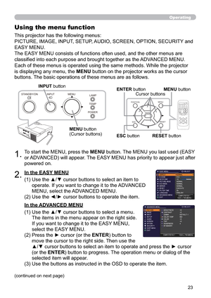 Page 3223
POWERTEMPLAMP MENU INPUT
STANDBY/ON
Operating
7RVWDUWWKH0(18SUHVVWKHMENUEXWWRQ7KH0(18\RXODVWXVHG($6