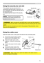 Page 1313
Setting up
►Be careful not to pinch the cables in the cable cover, to 
prevent damage to the cables. CAUTION
• These are not provided as 
comprehensive theft preventions but 
supplemental measures. NOTE
Using the security bar and slot
This projector has the security bar for a 
commercial anti-theft chain or wire up to 10 
mm in diameter, and also the security slot for 
the Kensington lock.
For details, see the manual of the security 
tool.Security slot
Security bar
Using the cable cover
Utilize the...