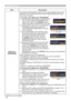 Page 4848
SECURITY menu
Item Description
MyScreen 
PASSWORD
The MyScreen PASSWORD function can be used to prohibit access to the 
MyScreen function and prevent the currently registered MyScreen image 
from being overwritten.
1 Turning on the MyScreen PASSWORD
1-1  Use the ▲/▼ cursor buttons on the SECURITY 
menu to select MyScreen PASSWORD and 
press the ► cursor (or the ENTER) button to 
display the MyScreen PASSWORD on/off menu.
1-2  
Use the ▲/▼ cursor buttons on the MyScreen 
PASSWORD on/off menu to select...