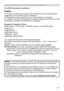 Page 107107
Presentation tools
PC-LESS Presentation (continued)
Playlist
The Playlist is a DOS format text file, which decides the order of displayed still 
image files in the Thumbnail mode or Slideshow.
The playlist file name is “playlist.txt” and it can be edited on a computer.  
It is created in the folder that contains the selected image files when the PC-LESS 
Presentation is started or the Slideshow is configured.
[Example of “playlist.txt” files] 
START setting : STOP setting : INTERVAL setting : PLAY...