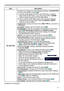 Page 7171
OPTION menu
ItemDescription
MY BUTTON
This item is to assign one of the following functions to  MY BUTTON 
(1 to 4) on the remote control (
 6).
(1)   Use the ▲/▼ buttons on the MY BUTTON menu to select a 
button from MY BUTTON - 1 to 4 and press the ► or  ENTER 
button to display the MY BUTTON setup dialog. 
(2)   Then using the ▲/▼/◄/► buttons sets one of the following 
functions to the chosen button. Press the ENTER or INPUT 
button to save the setting.
SLIDESHOW :  Selects  the  input  from  USB...