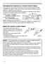 Page 1818
30°3m30°
30°30°3m
(approx.)
About the remote control signal
The remote control works with the 
projector’s remote sensor. This projector 
has two remote sensors on the front and 
back sides.
The sensors can sense signals within 
the following range:
60 degrees (30 degrees to the left and right of the 
sensor) within 3 meters about.
• You can deactivate one of the sensors using the REMOTE RECEIV. 
item in the SERVICE menu of the OPTION menu (
74) .
• The remote control signal reflected in the screen...