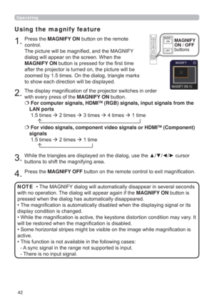 Page 4242

Using the magnify feature



3UHVVWKHMAGNIFY ONEXWWRQRQWKHUHPRWH
FRQWURO
7KHSLFWXUHZLOOEHPDJQL