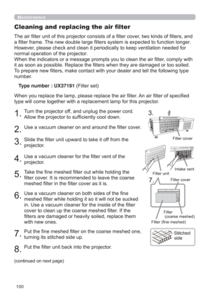 Page 100100
Maintenance
7KHDLU