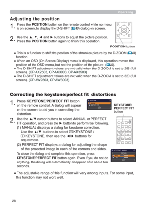 Page 2828
POSITIONESC MENU
RESET
ENTER3UHVVWKHPOSITIONEXWWRQRQWKHUHPRWHFRQWUROZKLOHQRPHQX
LVRQVFUHHQWRGLVSOD\WKH6+,)7
	45GLDORJRQVFUHHQ
Adjusting the position

3UHVVWKHPOSITIONEXWWRQDJDLQWR¿QLVKWKLVRSHUDWLRQ
