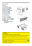 Page 44
Introduction
Projector
XVWSURWHFWRU
5HPRWHVHQVRUV
27
(OHYDWRUIHHW[
37
AC$&LQOHW
25
+ROHVIRU&DEOH7LH
22
6HFXULW\VORW
24
6HFXULW\EDU
24
&RQWUROSDQHO
5
6WDWXV0RQLWRU
28
3RUWV
6
,QGLFDWRUV
5
,QWDNHYHQWV
11 0
([KDXVWYHQWV
11 0
/$03ODPSFRYHU
107
/$03ODPSFRYHU
107
%DWWHU\FRYHU
7KHLQWHUQDOFORFNEDWWHU\LV
LQVLGH
11 2





...