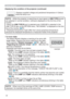 Page 2222
  In error state 
The Status Monitor displays a warning of an error with 
larger letters. Resolve the errors referring to the table 
of the sections Related messages
 (118 ~ 120) and 
Regarding the indicator lamps 
(121 d 123) when the 
warning is displayed. 
Displayed warnings are as below;
COVER: The lamp cover has not been properly ﬁxed. 
Refer to the LAMP indicator blinking in the table 
(121).
FAN: The cooing fan is not operating. 
Refer to the TEMP indicator blinking in the table 
(122)....