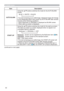 Page 6262
SCREEN menu
Item Description
AUTO BLANKUsing the ▲/▼ buttons switches the mode for the AUTO BLANK 
screen.
BLUE 
 WHITE 
 BLACK
       
• To avoid remaining as an afterimage, displayed image will change
to the designated blank color screen by AUTO BLANK after several
minutes at the following conditions.
- When MyScreen or ORIGINAL is displayed as BLANK screen.
- When start-up screen is displayed.
START UP
Using the ▲/▼ buttons switches the mode for the start-up screen.
The start-up screen is a...