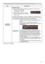 Page 6767
OPTION menu
Item Description
SERVICE
(continued)REMOTE FREQ.

IUHTXHQF\VHWWLQJ(
19
1250$/
+,*+
8VHWKH{yEXWWRQWRFKDQJHWKH
SURMHFWRU
VUHPRWHVHQVRURQRURII
21
2))
7KHIDFWRU\GHIDXOWVHWWLQJLVIRUERWK1250$/DQG+,*+WREHRQ
,IWKHUHPRWHFRQWUROGRHVQRWIXQFWLRQFRUUHFWO\GLVDEOHHLWKHURIWKHP

COMMUNICATION
6HOHFWLQJWKLVLWHPGLVSOD\V&20081,&$7,21
PHQX
,QWKLVPHQX\RXFDQFRQ¿JXUHWKHVHULDO
FRPPXQLFDWLRQVHWWLQJVRIWKHSURMHFWRUXVLQJWKH...