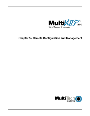 Page 59Voice / Fax over IP Networks
Chapter 5 - Remote Configuration and Management 