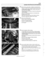 Page 103
11 3-9 
Cylinder Head Removal and Installation 
< Remove left and  right interior ventilation ducts  (left  shown): 
Release ventilation filter cover latch  (A) and remove  cover. 
Release  plastic locking tab 
(6) or release locking  tabs on 
top  of duct  (later models). 
Rotate duct counterclockwise  to unlock from bulkhead and 
remove  (arrow). 
Disconnect electrical connector from  hood switch 
(C). 
Release  spring lock (D). 
Slide filter  housing away from inner fender to  remove. 
Removal of...