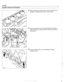 Page 202
11 6-26 
I Cylinder Head and Valvetrain 
4 Before installing  camshaft  carriers, examine  bearing bores 
(arrows) on hydraulic  lifter bores  for signs  of  wear. 
Install  camshaft  carriers with hydraulic lifters into cylinder 
head.  Note marks  on carriers: 
(E) for intake  side and (A) for 
exhaust side. 
4 Center camshaft  carrier on pins (arrows) at bearing 
aositions 2 and 7.   