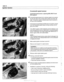 Page 360
120-1 2 
ignition System 
Crankshaftspeedsensor 
Crankshaft speed sensor, replacing (M52, M52 TU and 
M54 engines) 
4 Crankshaft speed sensor  for 6-cylinder engine is mounted in 
the left rear side  of the cylinder  block below the starter  (ar- 
row).  The sensor reads a toothed pulse wheel mounted to 
the end  of the crankshaft. 
- if the  Engine Control Module (ECM)  does not receive a signal 
from  the crankshaft speed  sensor during cranking,  the en- 
gine will not start. 
- If the  OBD II svstem...