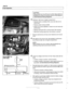 Page 460
130-70 
Fuel Injection 
ECM relay 
-- 
CAUTION- 
Relay positions can vary Be sure  to confirm relay position  by 
identifying  the wiring  in the 
socl(et using  the wiring diagrams 
in ELE Electrical  Wiring Diagrams. 
Working  in right  rear  of engine compartment: 
Release interior ventilation filter cover latch 
(A) and  re- 
move cover. 
Release plastic  locking tab 
(B). 
Rotate  duct inward  (arrow)  to unlock from bulk  head and 
remove  duct. 
Release spring 
loclt (C) to  remove lower filter...