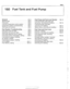 Page 471
160 Fuel Tank and Fuel Pump 
General ........................... .I6 0.2 
Special tools ........................ .I6 0.2 
Fuel pump ......................... .I6 0.3 
Fuel tank  evaporative  control system ..... .I6 0.3 
Evaporative  system troubleshooting ..... .I6 0.4 
Warnings and cautions ................ .I6 0.5 
Fuel System Troubleshooting ...... .I6 0.6 
Fuel pump fuse and  relay .............. .I6 0.6 
Operating fuel pump  for tests ........... .I6 0.6 
Fuel pump electrical  circuit, testing...