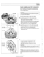 Page 561
Clutch 
Clutch, installing (used SAC components) 
When reinstalling a previously used self-adjusting clutch 
(SAC), special tools  are needed to reset the  self-adjusting 
ring  to its  original position. 
CAUTIOI\C 
Avoidcontaminating clutch  friction suifaces with oilorgrease. 
Do  not  touch these 
suifaces. 
- Place  SAC pressure plate  on clean worlc suriace. 
4 Place BMW special tool 21 2 180 on pressure plate 
Note  that locating hoolts  of special  tool engage pressure 
plate adjusting ring...