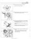 Page 577
230-1 3 
Manual ~ransmissionl 
I 4 Remove shims under collar nut  and set aside. 
- Use  puller  to remove output flange 
4 Use  BMW special tool 00 5 010 or other suitable  seal puller 
to  remove seal from transmission  housing. 
4 Coat  new seal with transmission fluid.  Use seal installation 
drift,  BMW special tool 23  2 480 or equivalent, to drive seal 
into housing as far as  it will  go. 
- Inspect sealing surface  on output flange.  Replace if worn or 
damaged. 
- Coat sealing  lip  of seal,...