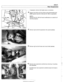 Page 723
330-27 
Rear ~uspensionl 
- If equipped, remove ride height sensor connectors. 
Support  final drive unit  from below  using transmission jack 
(BMW special tools  00 
2 030 and  33 4 390 or equivalent). 
NOTE- 
Special tool 33 4 390 will need  modifications  to cradle the ii- 
nal drive properly. 
4 Remove right  and left suspension trim  panels  (arrow) 
4 Remove right and left lower strut mount bolts  (arrow) 
Remove rear suspension 
subframe by removing 4 mounting 
bolts  (arrows). 
Carefully lower...