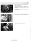 Page 733
Rear suspension/ 
4 With an assistant applying  brakes, break free and remove 
staked collar  nut (arrow). 
- Remove  brake caliper and  brake disc. Hang bralte  caliper 
aside with  stiff wire.  Do not  disconnect brake fluid  hose. See 
340 Brakes. 
- Disconnect parking brake  cable from brake shoe expander. 
See 340  Brakes. 
Remove  ABS sensor  mounting  fastener 
(arrow) and sensor. 
Remove outer swing  arm nut (arrow)  and bolt.   