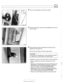 Page 821
411-3 
Doors 
4 Pull up on  locking  clip and remove connector. 
4 With  door fully open, unscrew  pin bolts  (arrow)  from top  and 
bottom  hinges. 
Disconnect door 
check by squeezing  mounting pin tabs 
(arrow)  and driving  pin up. 
Remove door  by lifting  up off  lower hinge halves. 
CAUJION- 
Be  careful  not to damage door  or otherpainted  body surfac- 
es. 
Make sure  no load is  placed  on wirinq harness. 
Installation is reverse  of removal. Keep  in mind the following: 
Mount  and align...