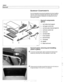 Page 936
1 Sunroof 
Sunroof assembly removal  and installation  involves headliner 
removal, and is  not covered in this manual. After sunroof re- 
pairs,  be sure  to follow initialization  and adjustment proce- 
dures given earlier. 
I Sunroof comDonents 
1. Left rubber  boot suppori 
2. Left upper  control rail 
3. Left side  water  channel repair ltit 
4. Left lower  control rail 
5. Left cover 
6. Left side slider 
7. Cross  member 
8. Sunroof frame 
9. Trim panel 
10. Gasket 
11. Glass  roof cover 
m5sm.7...