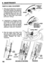 Page 529. MAINTENANCE 
THROrrLE CABLE ADJUSTMENT 
1. 
2. 
3. When the throttle lever is moved to 
the CHOKE position, the carburetor 
choke arm should move all the way 
counterclockwise, as far as it will 
go. Push the choke arm with your 
finger to check that it has moved 
as far as it will go. 
If adjustment is necessary, loosen 
the throttle control cable lock nuts 
with a 10 mm wrench, and move 
the adjuster up or down as required. 
Tighten the lock nuts and recheck 
carburetor choke arm movement. 
Start...