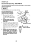 Page 17SPARK PLUG 
Recommended Spark Plug: NGK BPMR4A 
The  recommended  spark  plug  is  the  correct  heat  range  for  norma\
l  engine operating  temperatures. 
[ NOTICE I 
Incorrect  spark  plug  can cause  engine  damage. 
For  good  performance,  the 
spark  plug  must  be  properly 
gapped  and  free  of  deposits. 
1. Disconnect  the  cap  from 
SPARK 
the  spark  plug,  and  remove  any  dirt from  the  spark  plug 
area. 
2. Use  the  proper  size  spark 
plug  wrench to remove  the 
spark  plug. 
3....