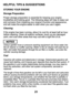 Page 21HELPFUL TIPS & SUGGESTIONS 
STORING  YOUR  ENGINE 
Storage Preparation 
Proper  storage  preparation  is essential  for  keeping  your  engine 
troublefree  and  looking  good.  The  following  steps  will help to keep  rust 
and  corrosion  from  impairing  your  engine’s  function  and  appea\
rance, 
and  will make  the  engine  easier 
to start  when  you  use  it again. 
Cleaning 
If  the  engine  has  been  running,  allow  it to cool  for  at  least  half  an  hour 
before  cleaning.  Clean  all...