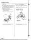 Page 82
Charging System
IRectifier Test
NOTE: The diodes are designed to allow current to pass
in one direction while blocking it in the opposite direc
tion. Since the alternator rectifier is made up of eight
diodes (four pairs), each diode must be tested for continuity in both directions with an ohmmeter that has diode
checking capability; a total of 16 checks.
l. Check for continuity in each direction between- the B and P terminals.- E (ground) and P terminals.
All diodes should have continuity in only one...