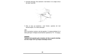 Page 2424
4.Kontroller pakningen. Skru tændrøret i med hånden, for at undgå at skrue
det skævt i gevindet.
5.Efter at have sat tændrøret i med hånden, spændes det med
tændrørsnøglen, for at tætne pakningen.
OBS :
Når et nyt tændrør monteres, skal det spændes 1/2 omgang yderligere for at
tætne pakningen. Et tidligere anvendt tændrør spændes kun 1/8 - 1/4 omgang.
BEMÆRK :
Tændrøret skal spændes godt, et tændrør, der ikke er spændt ordentligt,
kan blive meget varmt og muligvis beskadige motoren. 