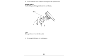 Page 2626
3.Använd en borste för att avlägsna sotavlagringar från gnistsläckaren.
FÖRSIKTIGHET!
Var försiktig så att inte gnistsläckarens nät skadas.
OBS!
Byt ut gnistläckaren om den är skadad.
4.Montera gnistlsläckaren och ljuddämparen.
NÄT 