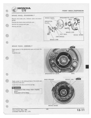 Page 121 
F

l§§;j_,.'
 0%
 FHU-H

T
WHEELISUSPENSIDN

In
 BRAKE
meter.
DISASSEM
 HI."t"

.
SPEEDUMETER
GEAH

Herrteve
 the
l:-ralee
 arm,
In-:lit=attIr
 :=l=|Ir'
=IH=!"E1I-lrl'l
 BRAKE
p'9'IIIEI'

wring
 '

"
‘l
SEAL

Flam-mtg
 the
ljlrai-:9
 5-hue-s
 nrrrl
I1fiI:N.I1!
 t:u-n|..
 LI:iI_|IF§ITD¥I
'
j_
 I

Ir
 -'
 Herr-.nue
 the
sueeclnmeter
 gaar.
 -
-I-I‘.-,-_'
 '

Fltlrhew
 th-tr
wall.
 II‘
I‘
 .
I

.-
 .
 -
I

t
 “~
 I"

_,.

F‘
 €L_

*-
 cilﬁl...