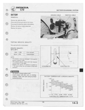 Page 147 
I-Inntnnt

C70
 em-re
HWCHAHGING
 svsrsm

ISHDUNIJ
 C.|"|ElLE
 POSITIVE
CABLE

HEMUVFIL

I"ir.'n-I'M!
 thl:
-"i-;|ht
 side
::t:'ver.

Dis-Guritieirl
 lh-_-
gr
uu|v.1-
 |.;||l:il|:
 ul
1I1r.I
 If.l1l'I‘1l:.

Discnnnuct
 the
nos!-titre
 cable
at
the
 batten,-.

HE|1!||Il'.r~:-:
 11'|r-
I.u|1lrr-r‘-|r
 hnlrir_Ir
pimp
bolt,

Remove
 the
Luntia-|~,-.

TESTING
 SPECIFIC
 GRAVITY

TE:1e|1|:I'|
 |.‘z:II
w'.!I1
 :1
I1'\vrIrq|T|qtt':r
 ,
1'_—-'

PLIRTE...