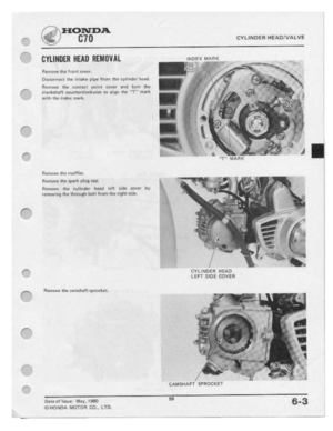 Page 61 
.|-'—

.=""

F

’,r'_‘\.
 f""'~

|p"“\.

r"""

1"‘

If
 '-

,e—.

q-_
 Fnorcna.

CYLINDER
HEADIVALVE

CYLINDER
 IIEIIII
IIEIIIWIIL

Hem-zrue
 the
Front
 mover

[Ji:nur|net':1
 the
intake
 pi-pa
from
 the
cylinder
 Mad-

'FI|rr'ri;|;ri.ra
 the
|:ur|'|nr_'I
 |1|:||'l'l1
CDHEI
 in-DI
TUH1
 12I1B

rzcanlcshaft
 cnun'tercI0cIn'rir-0
 in
align
 the
"T"
 ﬂ'lil'Ii

-m1h
 the
I11|;Iex
 mark.

Rqtnnvr
 the...