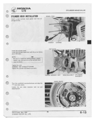 Page 71 
_r-

‘_.-.

i

F“

F‘
 r'*~

F“

r"-

(“R

If“-.

1""-
fl.
 -ﬁg’

CH]
 CYLINDER
HEAD.-VALVE

IIYLIIIIJEII
 IIHII
IIISTILLIITIUII
 eewei
Pies

lngtgil
 is
nnw
 E'fI'IﬂlIIEF
 heed
geeiret
 end
new
 nil
 \
 I’
t

uaesage
 D-rinpe
 .1»

\%\\\\-

F1
 -
T-In

092';

I

GASKET
 BRINGS

CAP

Install
 the
evllritier
 heed.

install
 the
cylinder
 heed
ttlvet
 WI1-‘ll
Th!
WOW
 ft"-1i"iJ

down
 IEIII
!ti!IE'i.

NOTE
 .
' 

Be
 e-ure
 to
inst-lii
 'I.I"iIi...