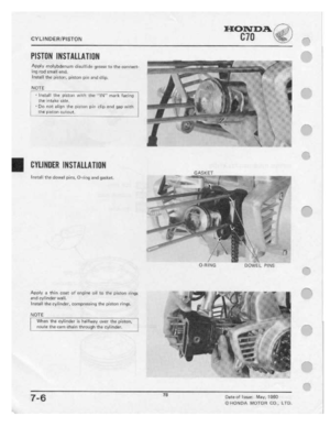 Page 80 
PISTIIII

lIlSTll.LlII'IIIlI

Aﬁnlv
 moi‘,-b-danum
 LIILLLIIIIIII:
qr-use
to
the
 nonmet-

ing
 rod
 email
 amt.

lrdtali
 the
piston,
 piston
pin
and
 clip.

I‘-IDTE
 '
lnetall
 TJIE
platen
 with
lhr:
"IN"
 r:n.;|rIc
facing

H1!‘
 ir|I;||Io:e
 ;irIc_

'
 Do
 not
 align
 the
mater:
 pm
clip
 end
gap
w|th

the
 plslitm
 1:uI!nut_

I.iI'|.IIIIIEl-'I
 lI'ISTll.LlII'il]II

II151-ill
 1.I'|E'
|1€ILl.IE-I
 paﬂl,
Cl-ring
 and
gitiqqt,

Apolv
 a
thin
 coat
 of...