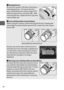 Page 4016
ADetaching the Lens
Be sure the camera is off when removing or 
exchanging lenses.
 To  r e m o v e  t h e  l e n s ,  
press and hold the lens release button ( q) 
while turning the lens clockwise ( w).
 After 
removing the lens, replace the lens caps and 
camera body cap.
ALenses with Retractable Lens Barrel Buttons
Before using the camera, unlock and extend the lens. Keeping the 
retractable lens barrel button pressed ( q), rotate the zoom ring as 
shown (w).
Pictures can not be taken when the lens...