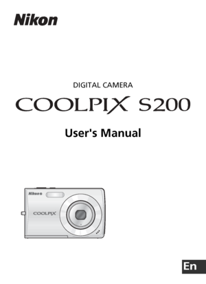 Page 1
Users Manual
DIGITAL CAMERA
En
Downloaded From camera-usermanual.com Nikon Manuals 