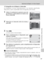 Page 9987
Opciones de disparo: el menú Disparo
Menús Disparo, Reproducción y Configuración
z Fotografía con el disparo a intervalos
Las fotografías se toman automáticamente a los intervalos especificados.
Seleccione un valor comprendido entre 30 segundos y 60 minutos.
1Utilice el multiselector giratorio para ele-
gir [Disparo a intervalos] en el menú Con-
tinuo y pulse d.
2Seleccione el intervalo entre las tomas y
pulse d.
3Pulse m.
La cámara vuelve al modo de disparo.
4Pulse completamente el disparador para...