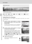 Page 5240
Scene Modes
Shooting Suited for the Scene - High-sensitivity Shooting Mode, Scene Mode* Other settings can be selected.
Taking Pictures for a Panorama
The camera focuses on the subject in the center of the frame. Use a tripod
for best results.
1Use the rotary multi selector to choose
[F Panorama assist] in the scene menu
and press d.
The yellow panorama direction icon (E) is displayed to
show the direction in which pictures will be joined.
2Use the rotary multi selector to choose
the direction and...