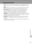 Page 147135
Technical Notes
Supported Standards
•DCF: Design Rule for Camera File System is a standard widely used in the 
digital camera industry to ensure compatibility among different makes of 
camera.
•DPOF: Digital Print Order Format is an industry-wide standard that allows 
pictures to be printed from print orders stored on the memory card.
•Exif version 2.2: This camera supports Exif (Exchangeable Image File 
Format for Digital Still Cameras) version 2.2, a standard that allows 
information stored with...