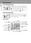 Page 228
Introduction
Basic Operations
The c (Playback) Button
The r (favorites) Button
Favorites Menu
Press c once in shooting mode to enter playback 
mode; press again to switch back to shooting mode. 
Pressing the shutter-release button in playback mode 
(A26) will also activate shooting mode.
If the camera is turned off, hold down c to turn the 
camera on in playback mode (A26).
Press r to display the Favorites menu. The camera 
mode can be switched to the following modes using 
the favorites menu. Use the...