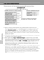 Page 144132
Technical Notes
File and Folder Names
Pictures, movies, and voice memos are assigned file names as follows.
•Files are stored in folders named with a folder number followed by a five-
character identifier: “P_” plus a three-digit sequence number for pictures shot 
using Panorama assist (e.g. “101P_001”; A45), and “NIKON” for all other 
pictures (e.g. “100NIKON”). When the number of files within a folder reaches 
9999, a new folder will be created. File numbers will be assigned automatically 
starting...