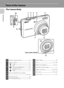 Page 164
Introduction
Parts of the Camera
The Camera Body
11 2 13
45
8
67
9
10
Lens cover closed
1Shutter-release button ..............................24
2Zoom control ..................................................23
f: wide .......................................................23
g: tele ..........................................................23
h: thumbnail playback .....................50
i: playback zoom................................52
j: help...