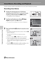 Page 7866
More on Playback/In-Camera Editing
Voice Memos: Recording and Playback
Use the camera’s built-in microphone to record voice memos for pictures.
Recording Voice Memos
1Display the desired picture in full-frame 
playback mode (A26) or thumbnail display 
mode (A50) and press the d button.
•The playback menu is displayed.
2Use the multi selector to choose E Voice 
memo and press the k button.
•The screen for recording voice memos is displayed.
3Press and hold the k button to record a voice 
memo....